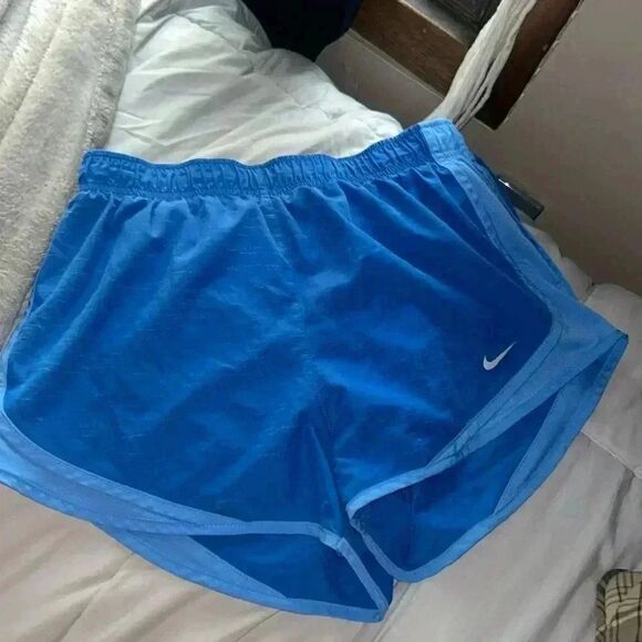 Nike Pants - Blue Nike shorts with stitching design size medium with built-in shorts